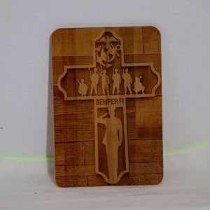 SEMPER FI.  Custom laser engraving